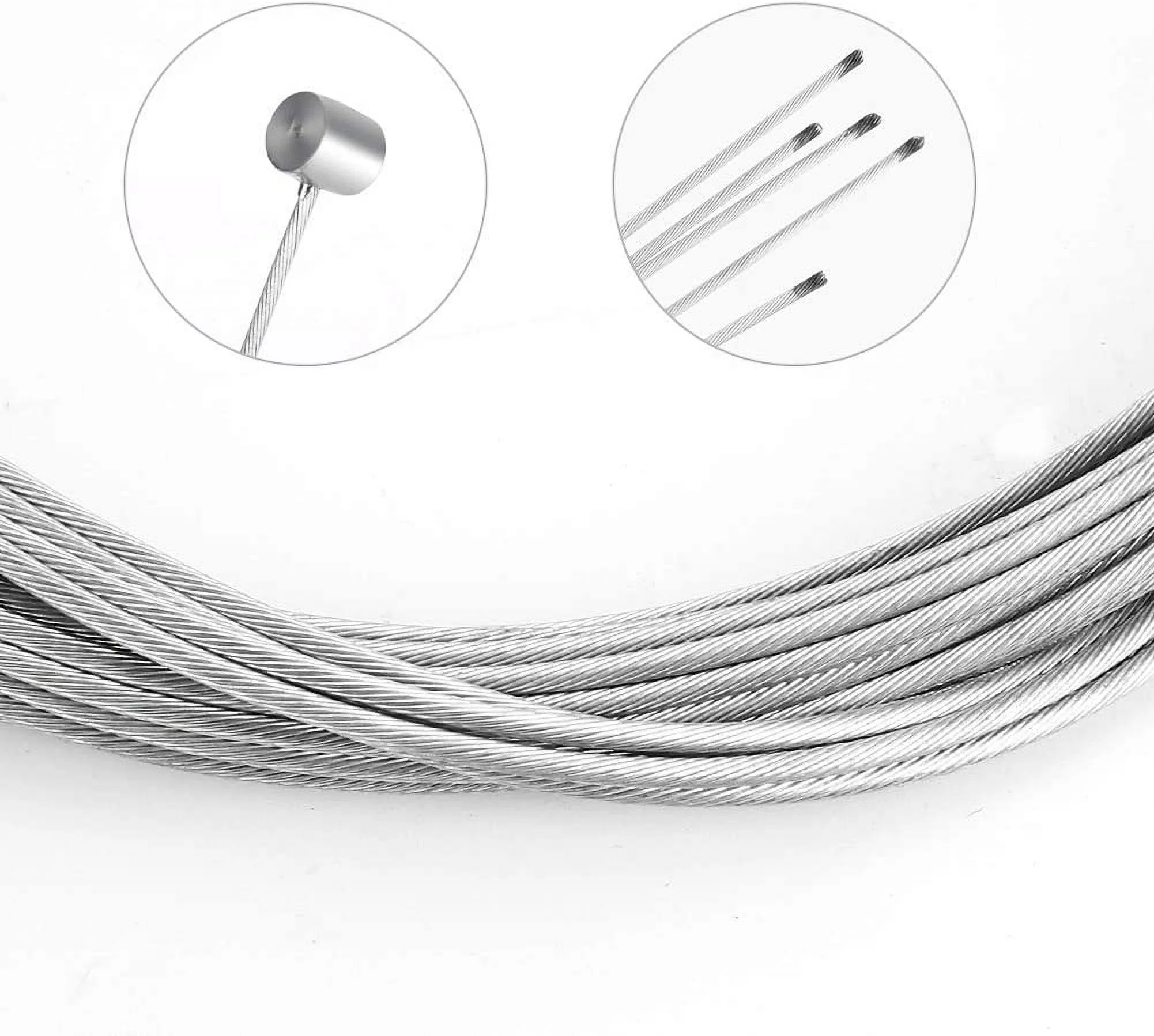 Hapleby 10PCS Premium Bike Brake Cable, Professional Bicycle brake line for Mountain, Free For End Caps and End Ferrule