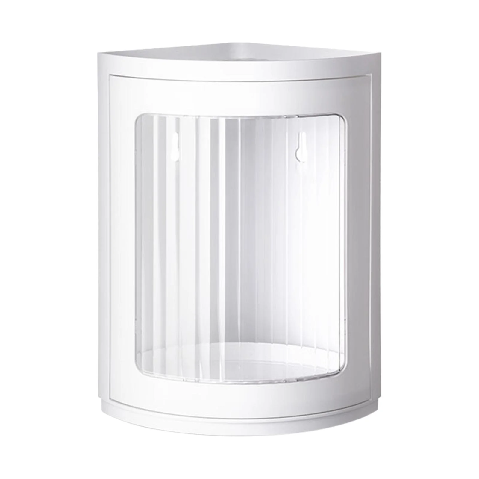 Bathroom Counter Organizer Corner Storage Shelf Rotating Multifunctional Vanity Tray Triangle Shelf for Kitchen Bedroom Dresser Perfume Clear