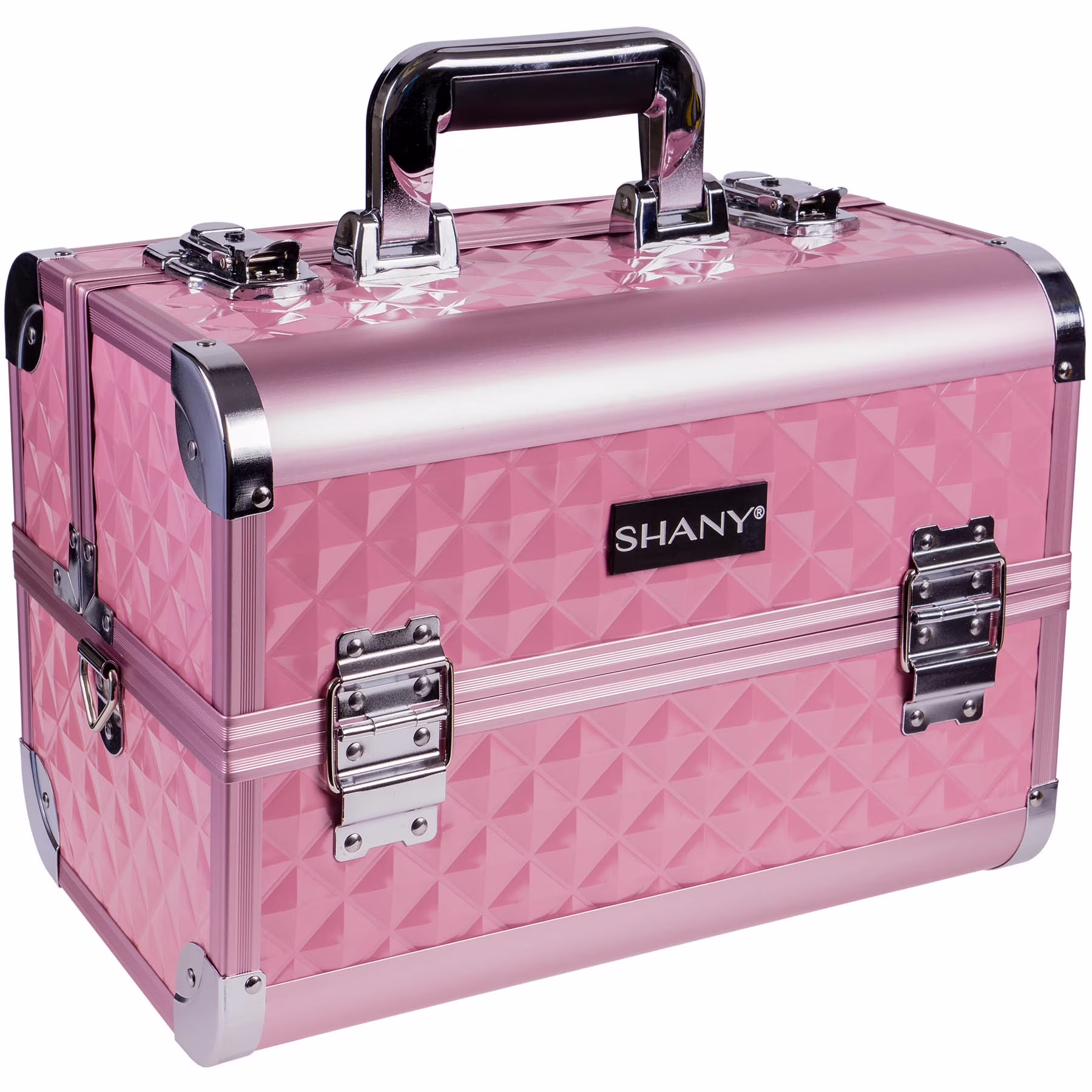 SHANY Fantasy Collection Makeup Artists Cosmetics Train Case - Pink diamond