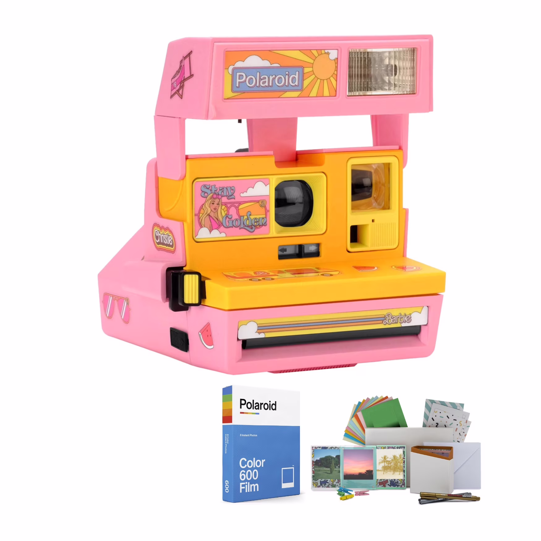 Polaroid 600 Instant Film Camera (Malibu Barbie) with Film and Film Kit