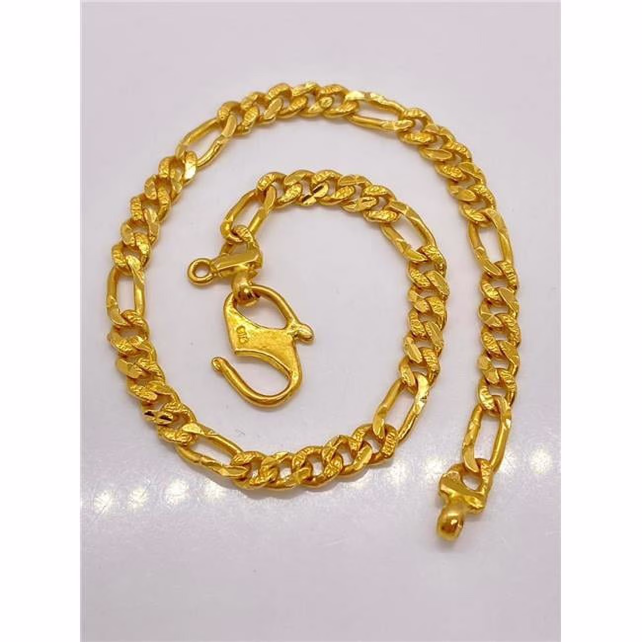 Royal Chain G22jhj 7 in. 22K Yellow Gold Polished Bracelet with W Lock