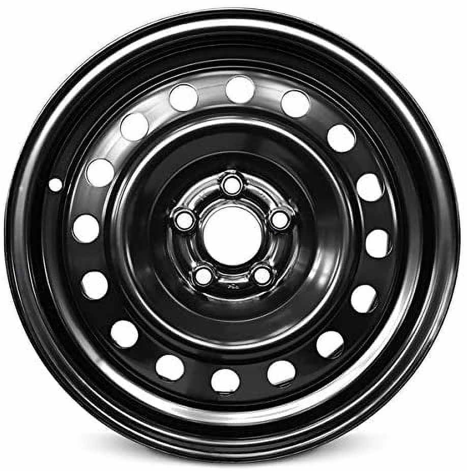 Wheel For 2006-2012 Saab 9-3 16 inch 5 Lug Black Steel Rim Fits R16 Tire