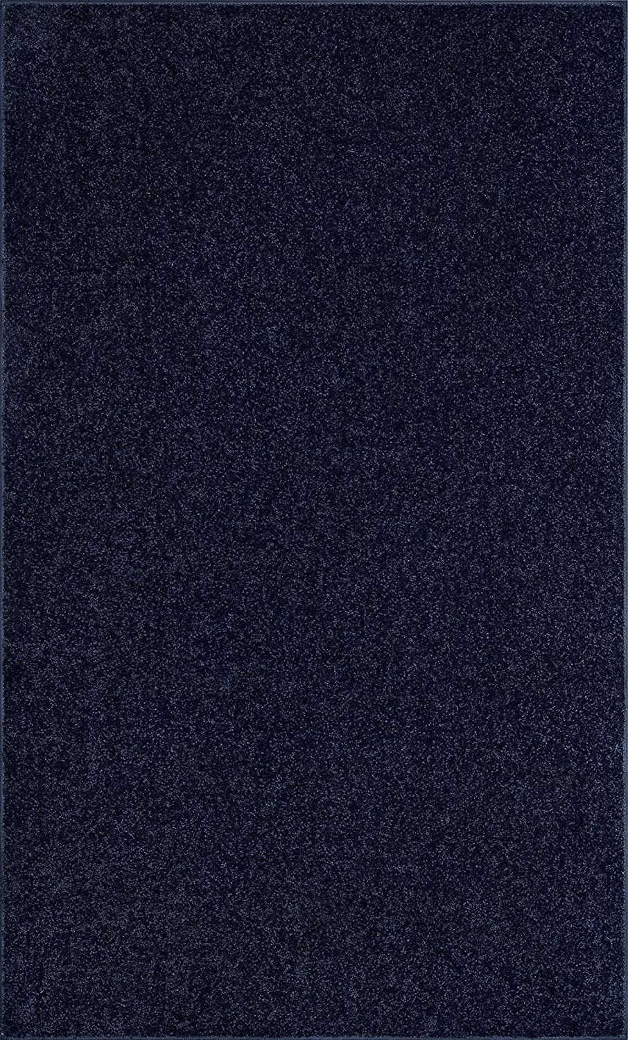 Home Queen Solid Color Area Rugs Navy - 2' x 6'