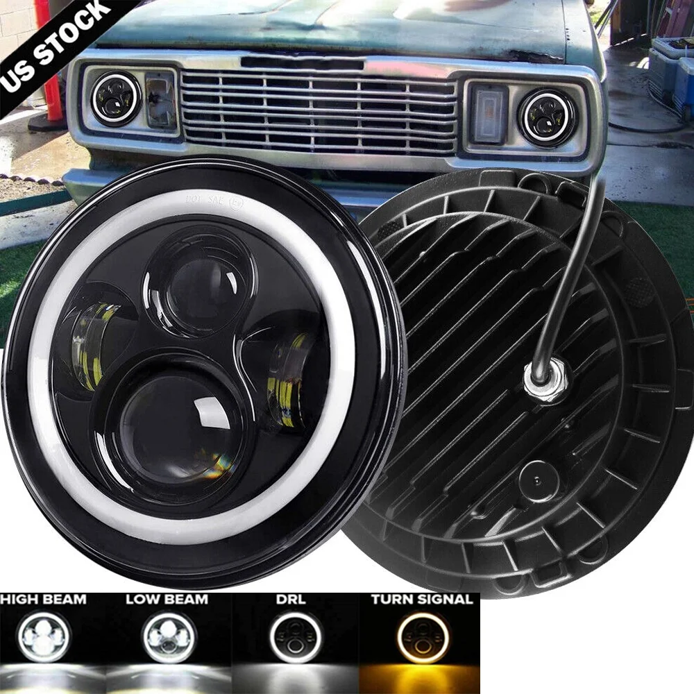 7 inch LED Headlight Hi-Lo for Kawasaki Vulcan VN 500 750 800 900 1500 1600 1700