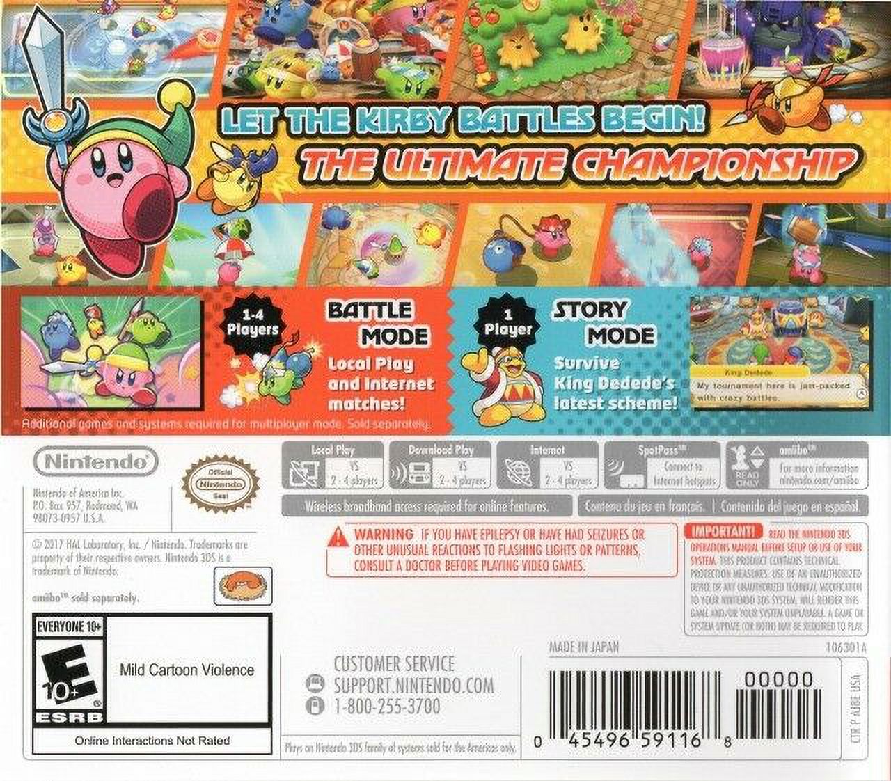 Kirby: Battle Royale [Nintendo 3DS HAL Labs Party Minigame Multiplayer Game] NEW