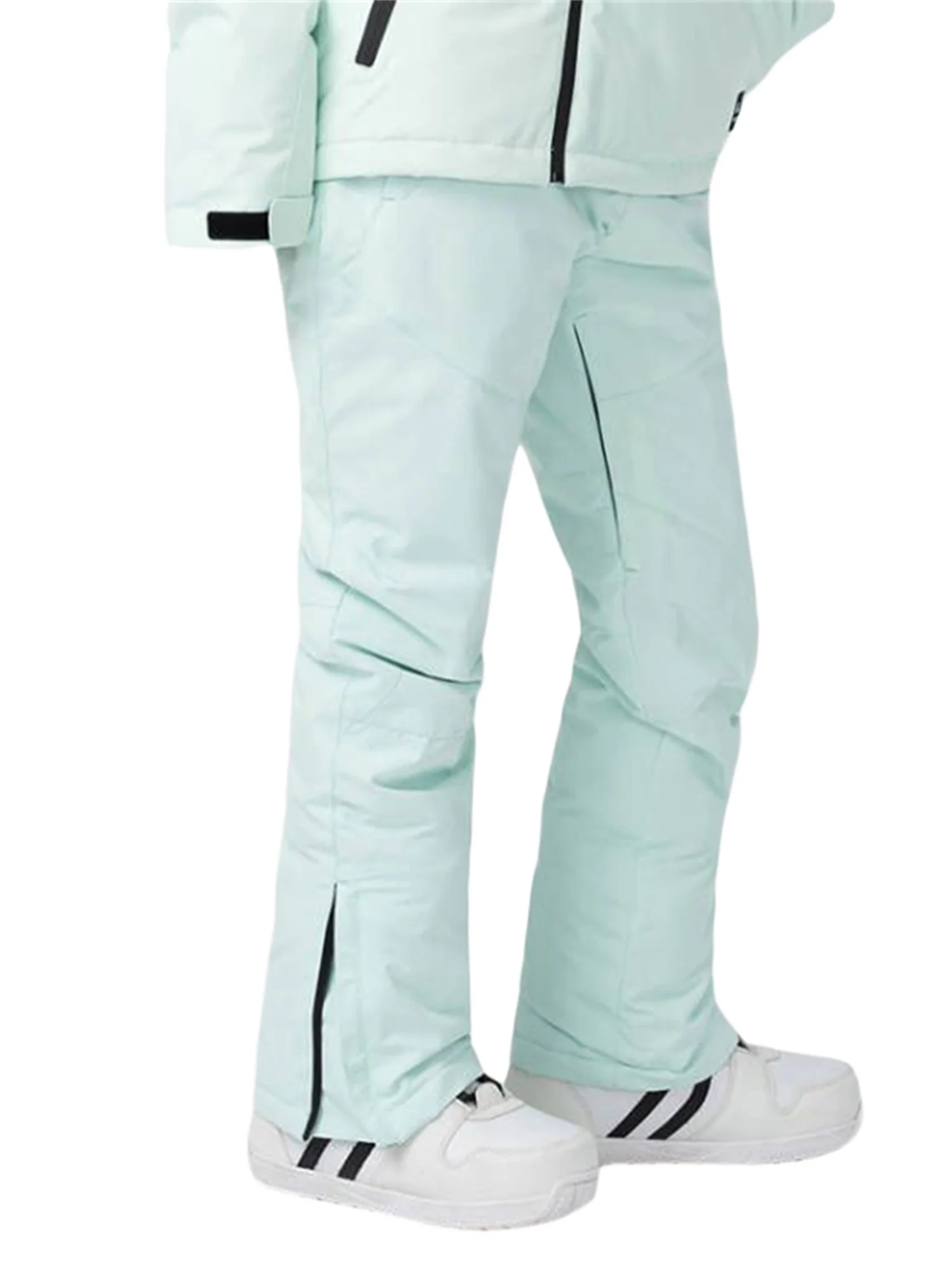 Genuiskids Women Men Waterproof Ski Pants Softshell Fleece Lined Outdoor Walking Trousers Warm Thicken Padded Hiking Ski Pants