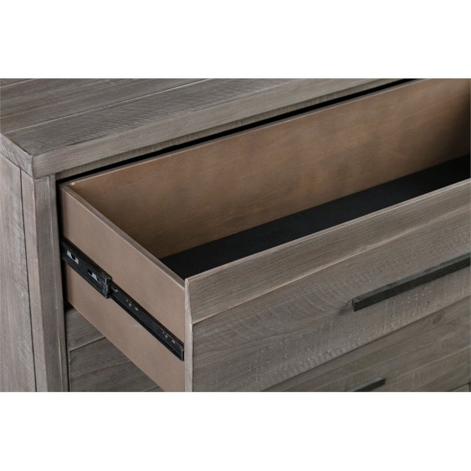 Modus Hearst 5 Drawer Solid Wood Chest in Sahara Tan