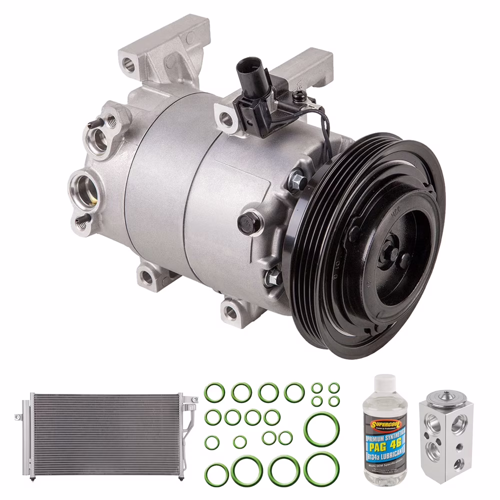 For Hyundai Accent 2010 2011 A/C Kit w/ AC Compressor Condenser & Drier - Buyautoparts