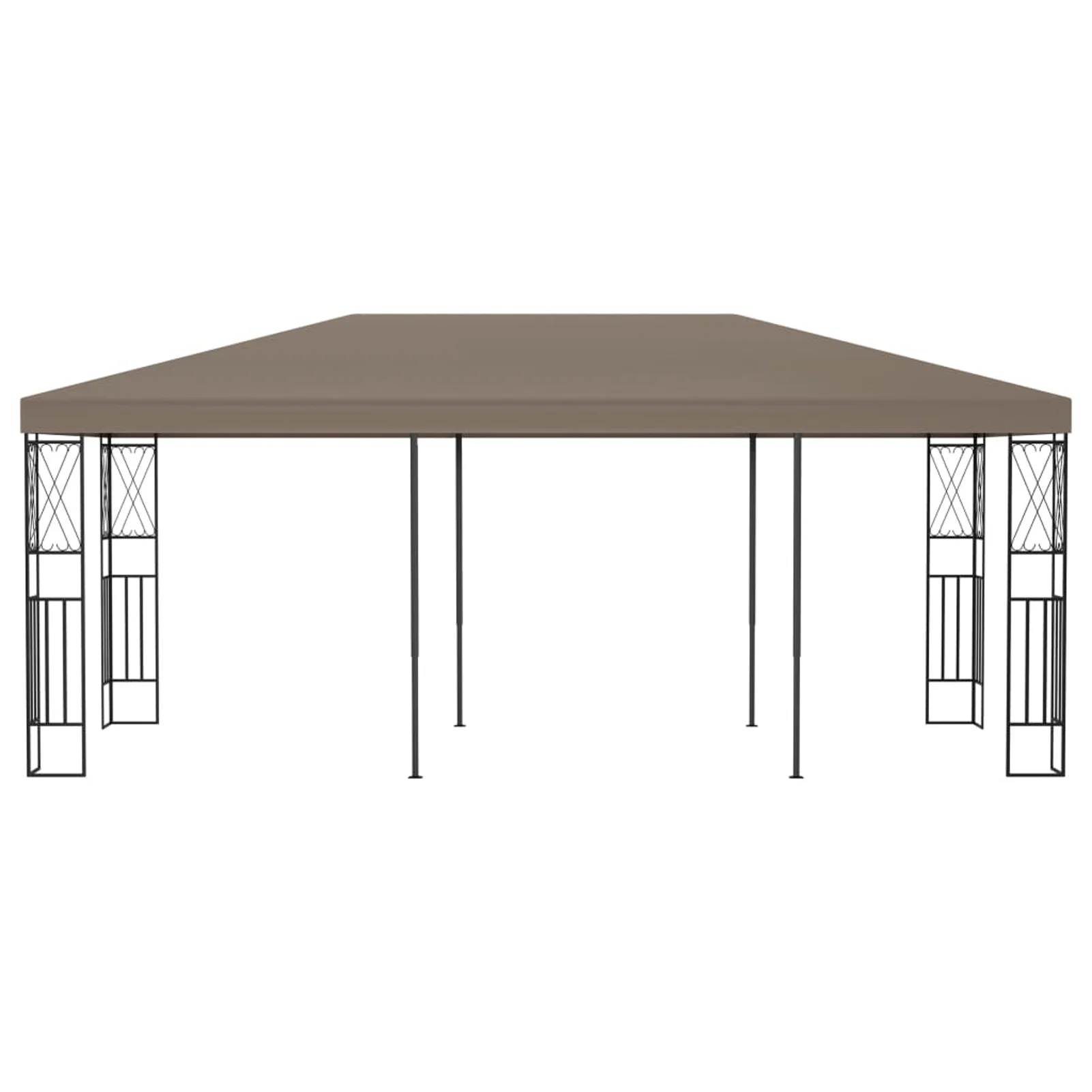 Anself Gazebo with Steel Frame Garden Canopy Tent Sun Shelter Taupe for Patio, Party, Wedding, BBQ, Camping Trip, Festival Cater Events 236.2 x 118.1 x 102.4 Inches (L x W x H)
