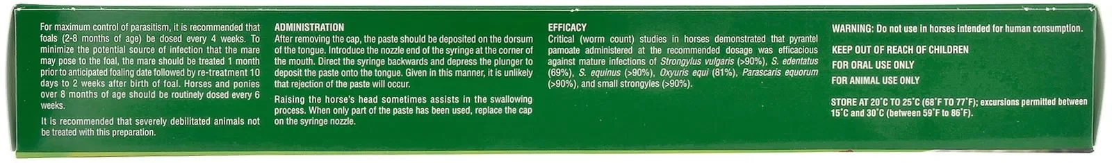 Exodus Pyrantel Pamoate Paste | 23.6 grams | Apple Flavored | 3-Pack