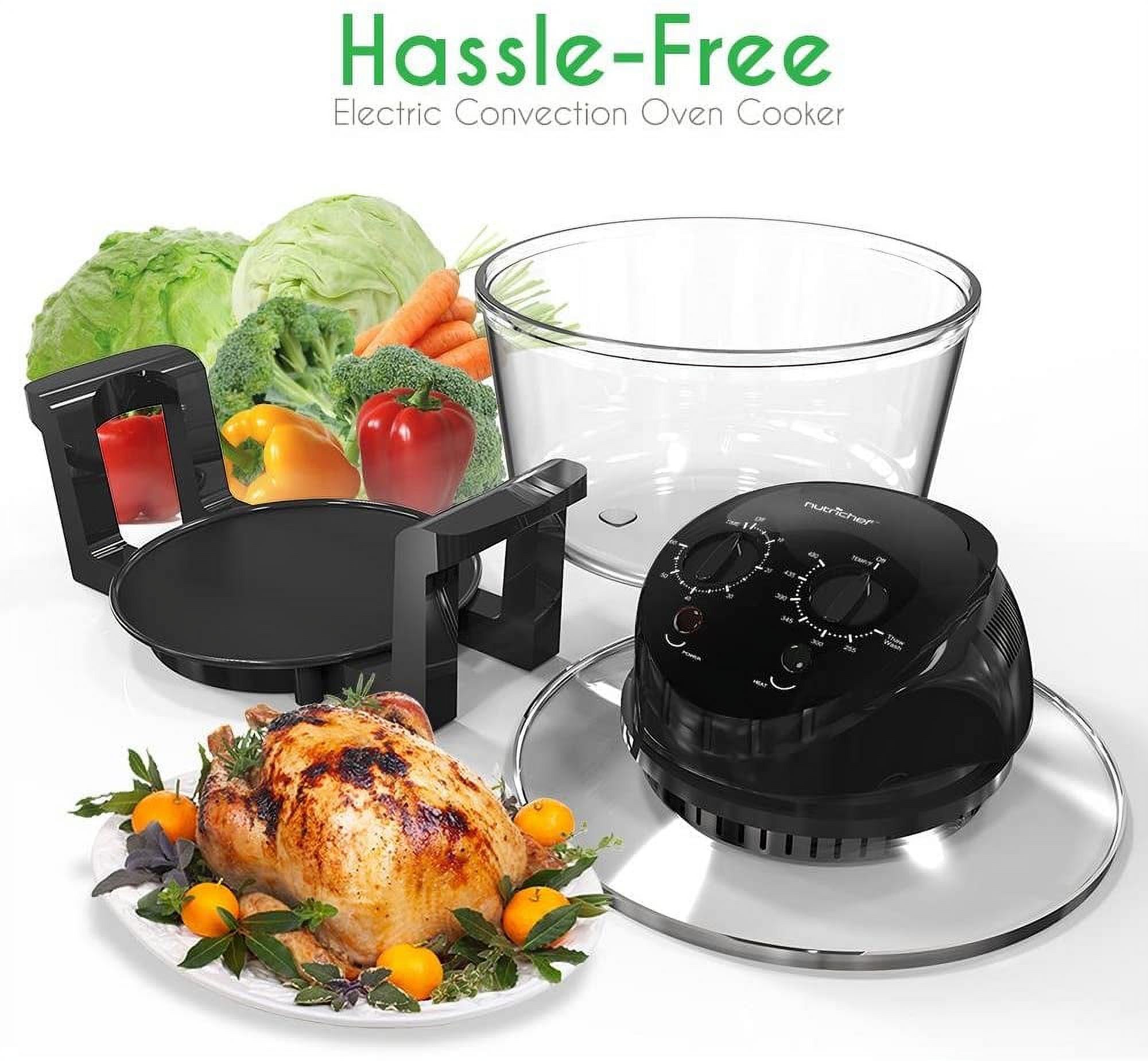 OUWI Convection Countertop Toaster Oven, 120V - PKCOV45 & Air Fryer, Infrared Convection, Halogen Oven Countertop, Cooking, Stainless Steel, 13 Quart 1200W, White (PKAIRFR48)