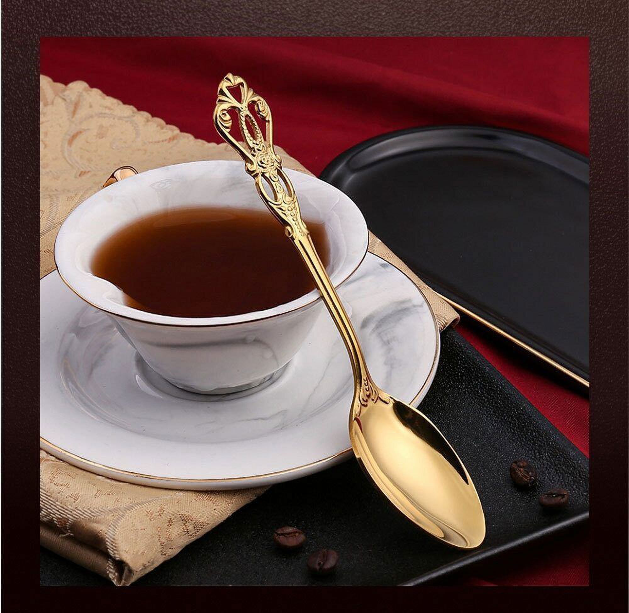 24pcs Cutlery Set Gold Dinnerware Spoon Dinner Silverware Tableware Gifts