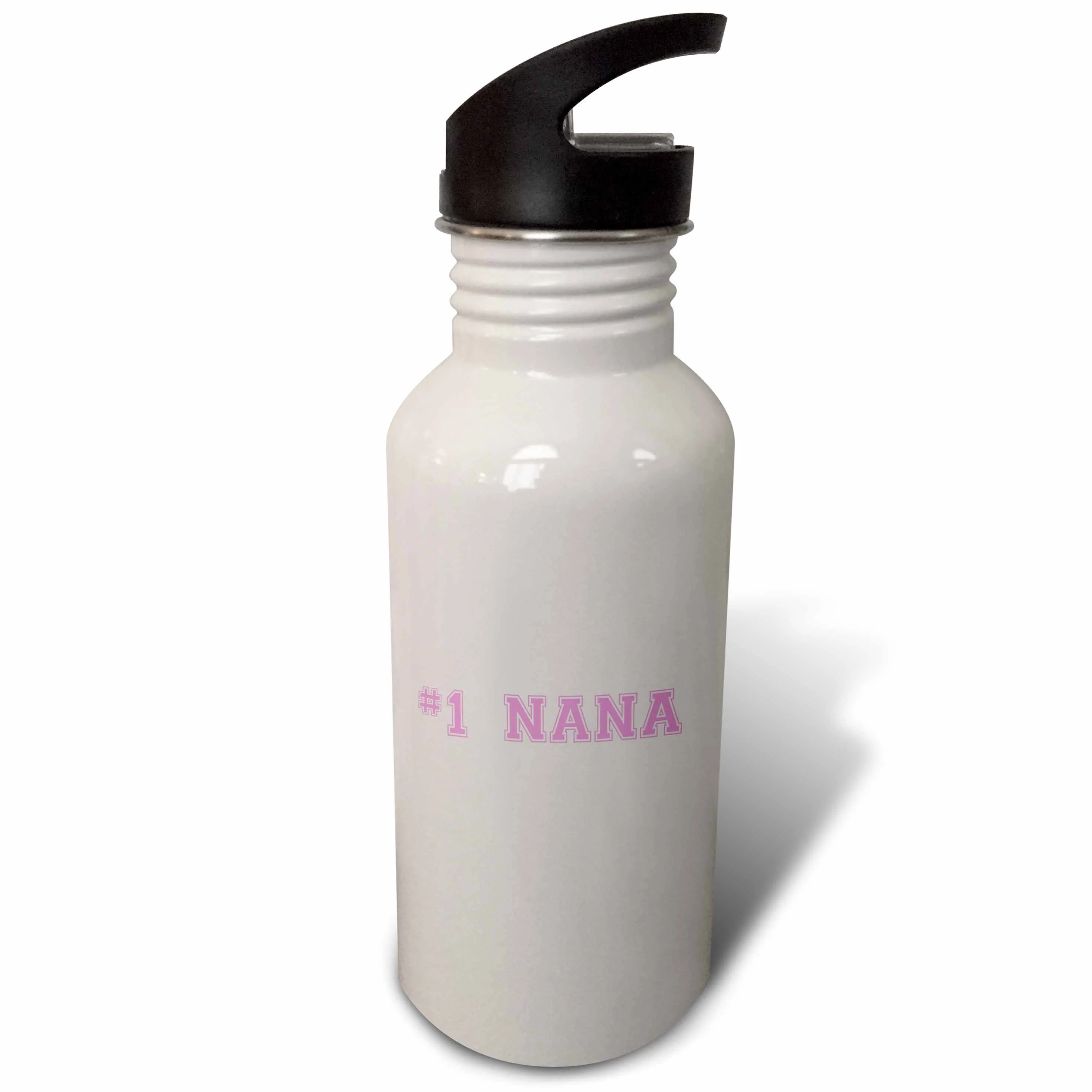 #1 Nana - Number One Grandma for worlds greatest and best grans - pink text grandmother gifts 21 oz Sports Water Bottle wb-151625-1