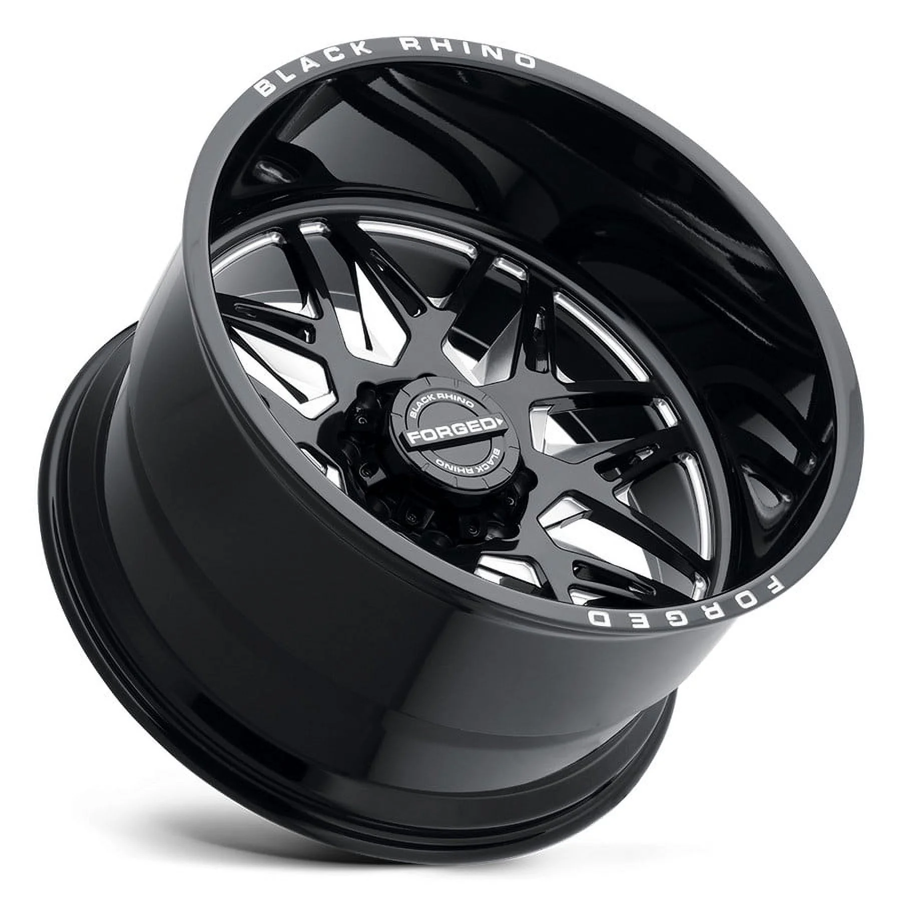 Black Rhino Cast Aluminum Rim BRTWS 24X14 8X180 G-BLK-MILL -76MM, 2414TWS-68180B25L