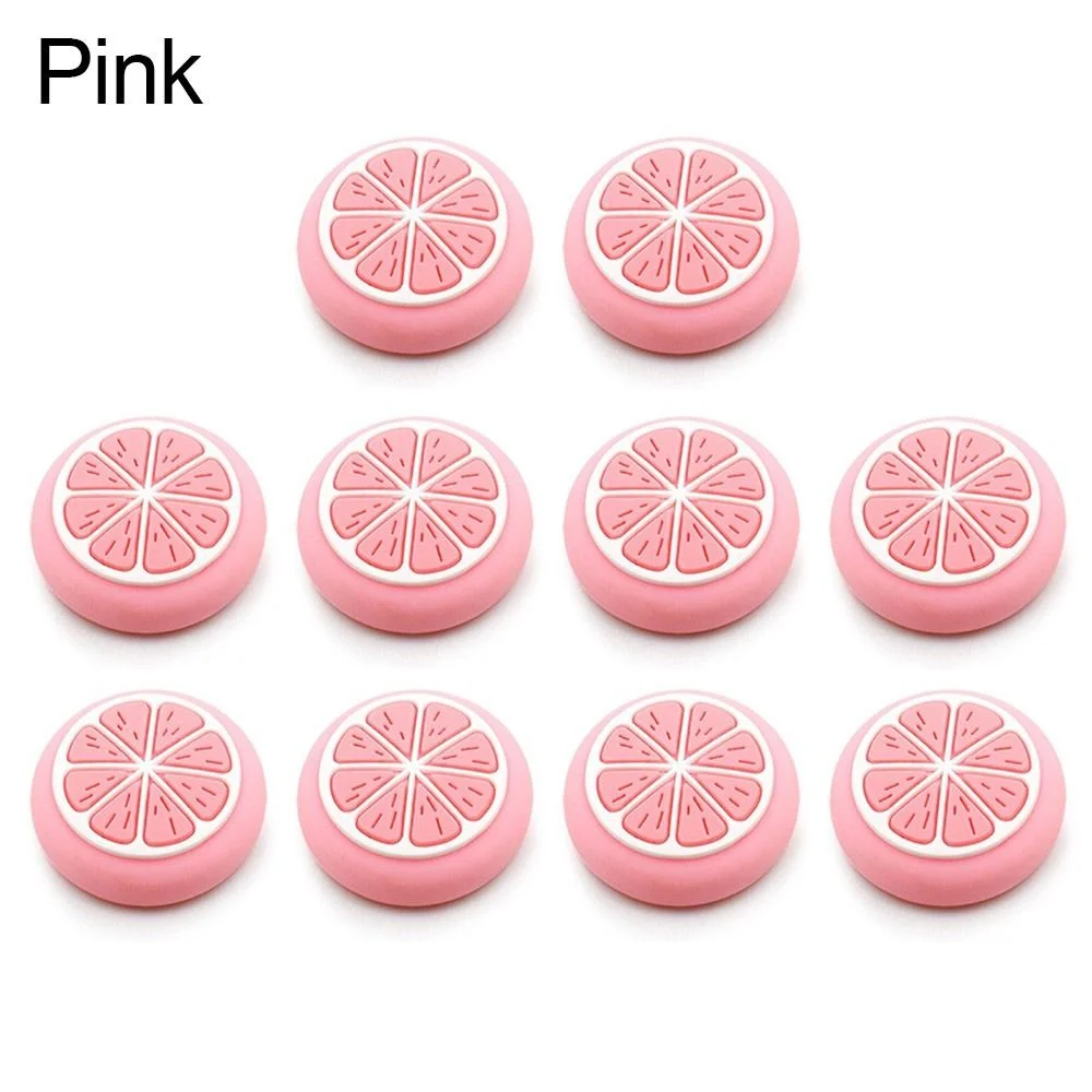 10pcs Soft Gamepad Game Controller Protective Case Thumb Grip Cap Silicone Joystick Cover YELLOW