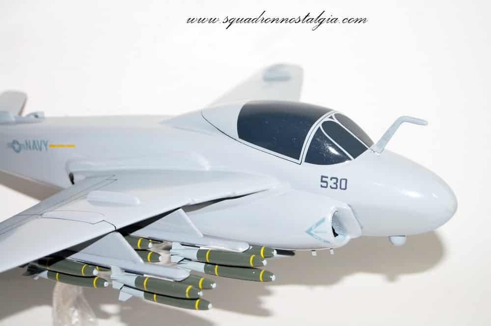 VA-36 Roadrunner A-6e (1990) Intruder Model, 1/36th Scale, Mahogany, Navy