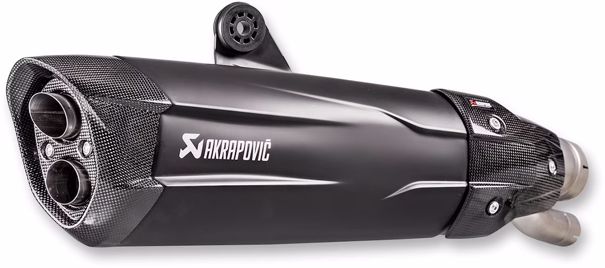 Akrapovic Black Titanium Oval Slip-On Muffler (S-B10SO6-HDVDZBL)