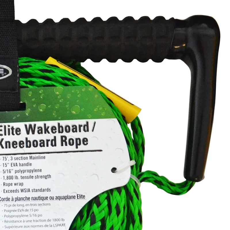 75' 3-Section Wakeboard/Kneeboard Rope w/EVA Swirl Grip - Elite