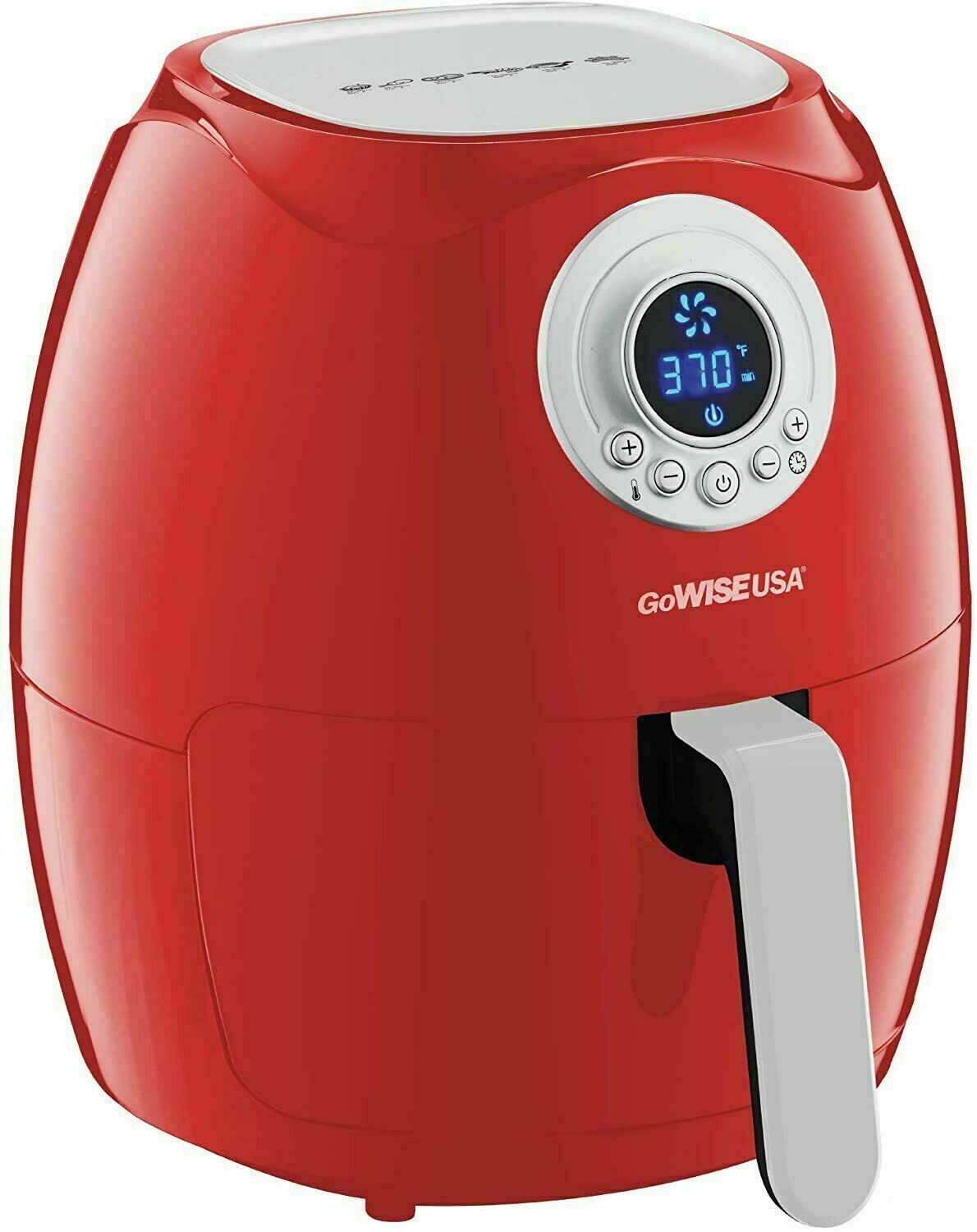 GoWISE USA 3.7-Qt. 1200 Watts Digital Air Fryer (Red)