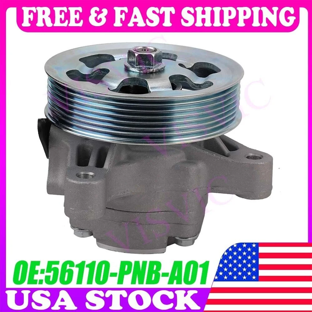 Power Steering Pump For 2002-2011 Honda Accord CR-V Acura TSX RSX 56110-PNB-A01