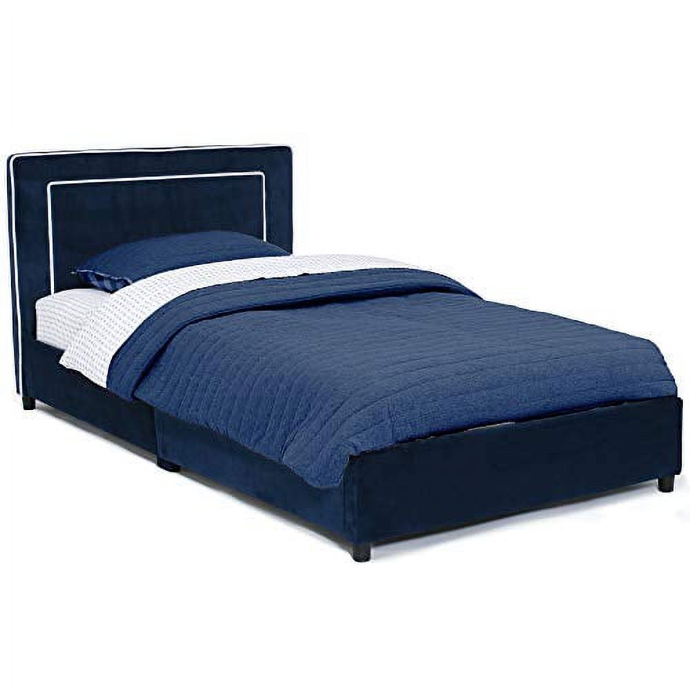 Delta Children Upholstered Twin Bed, Blue (BB81435GN-999)