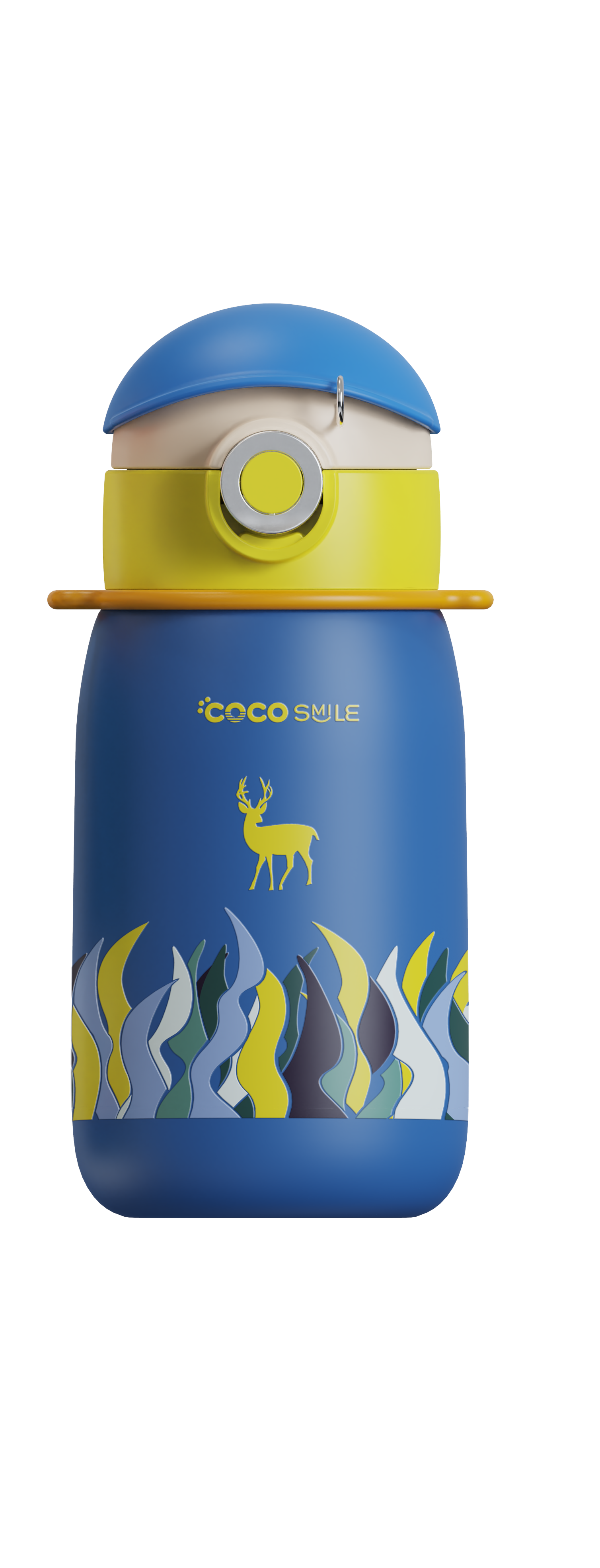 Coco Cap Deer Direct Drinking Thermos Cup (Dark Blue)