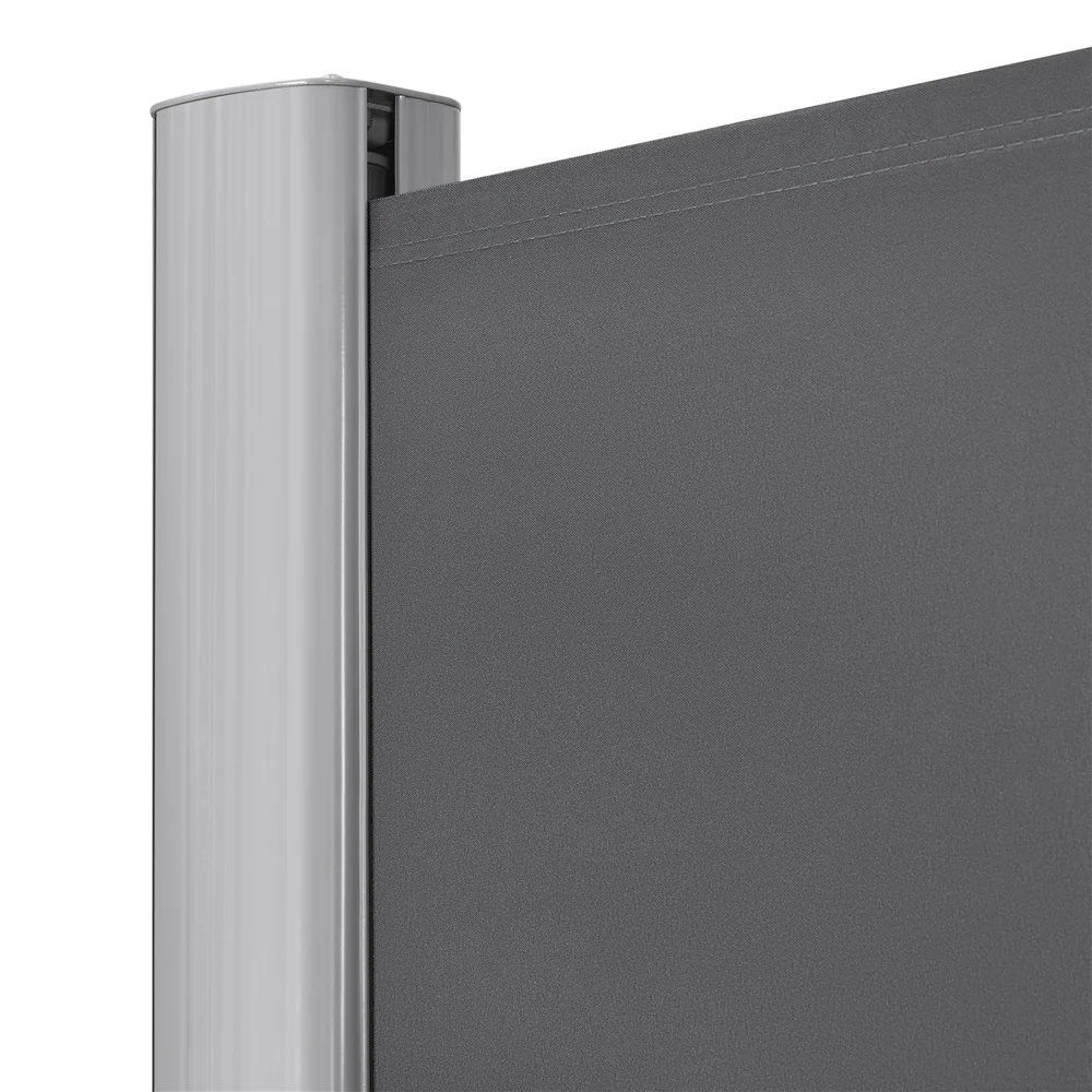 Yaheetech 118 x 71'' Retractable Patio Side Awning, Sun Shade and Wind Screen, Dark Gray