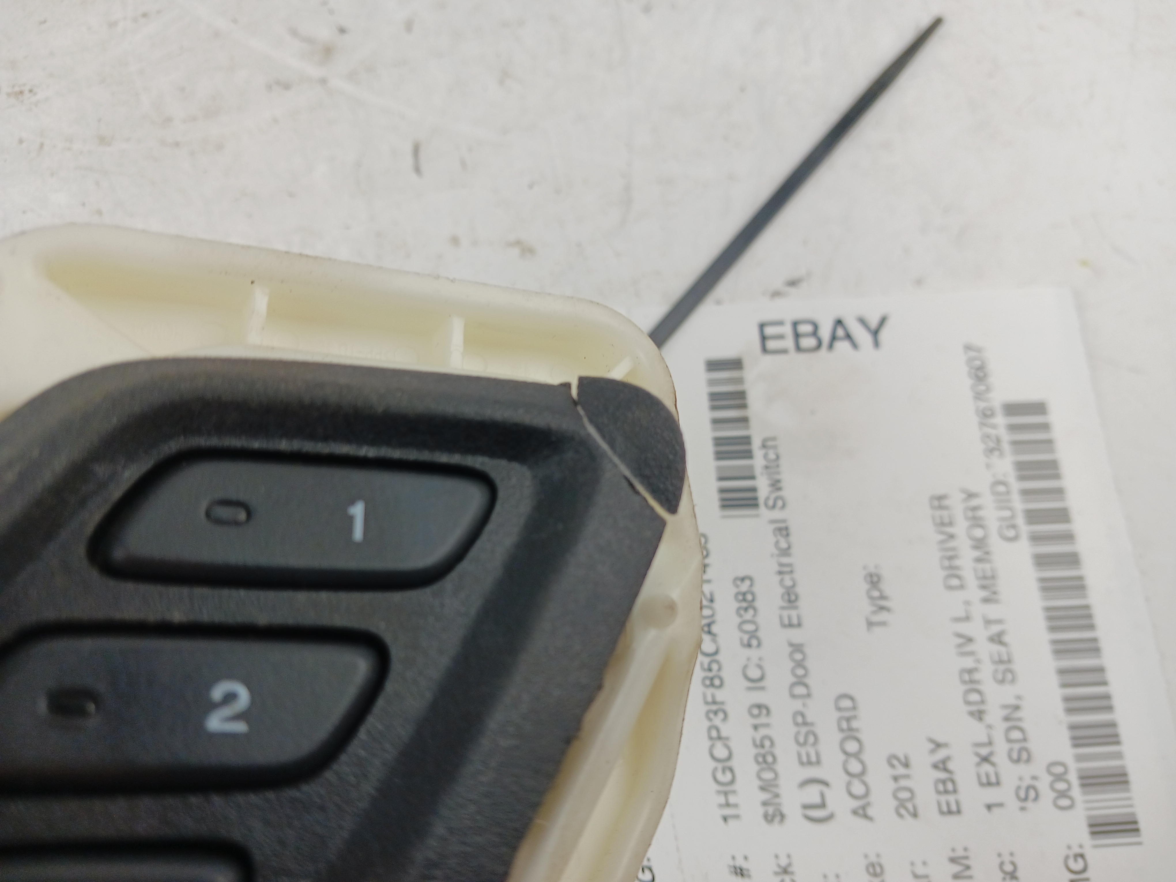 Pre-Owned 08 09 10 11 12 Honda Accord LH Left Driver Side Seat Memory Switch OEM (Good)