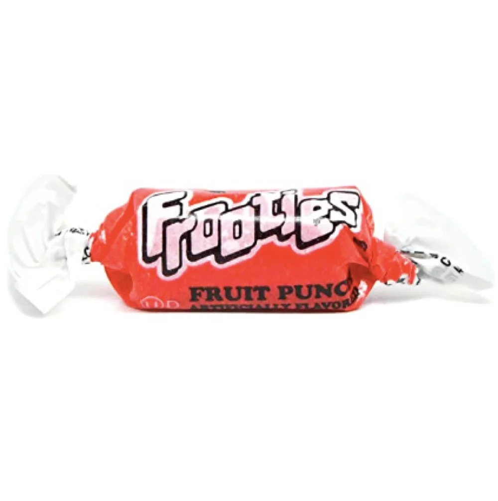 Frooties Fruit Punch Individually Wrapped Bulk Chewy Red Tootsie Roll Candy (3 Pound)