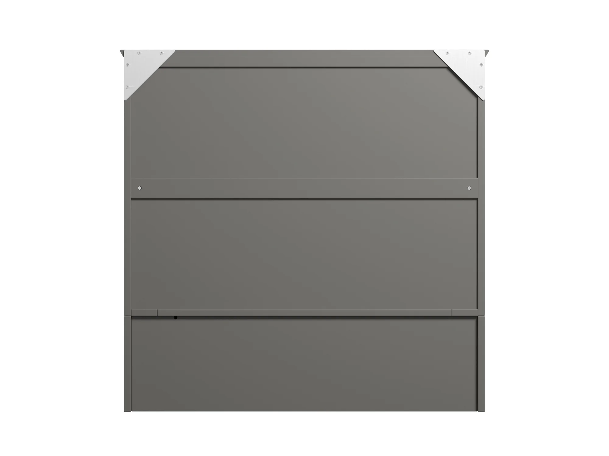AFI Hamilton Twin XL Solid Wood Murphy Bed Chest with Mattress, Drawer and Charger, Grey