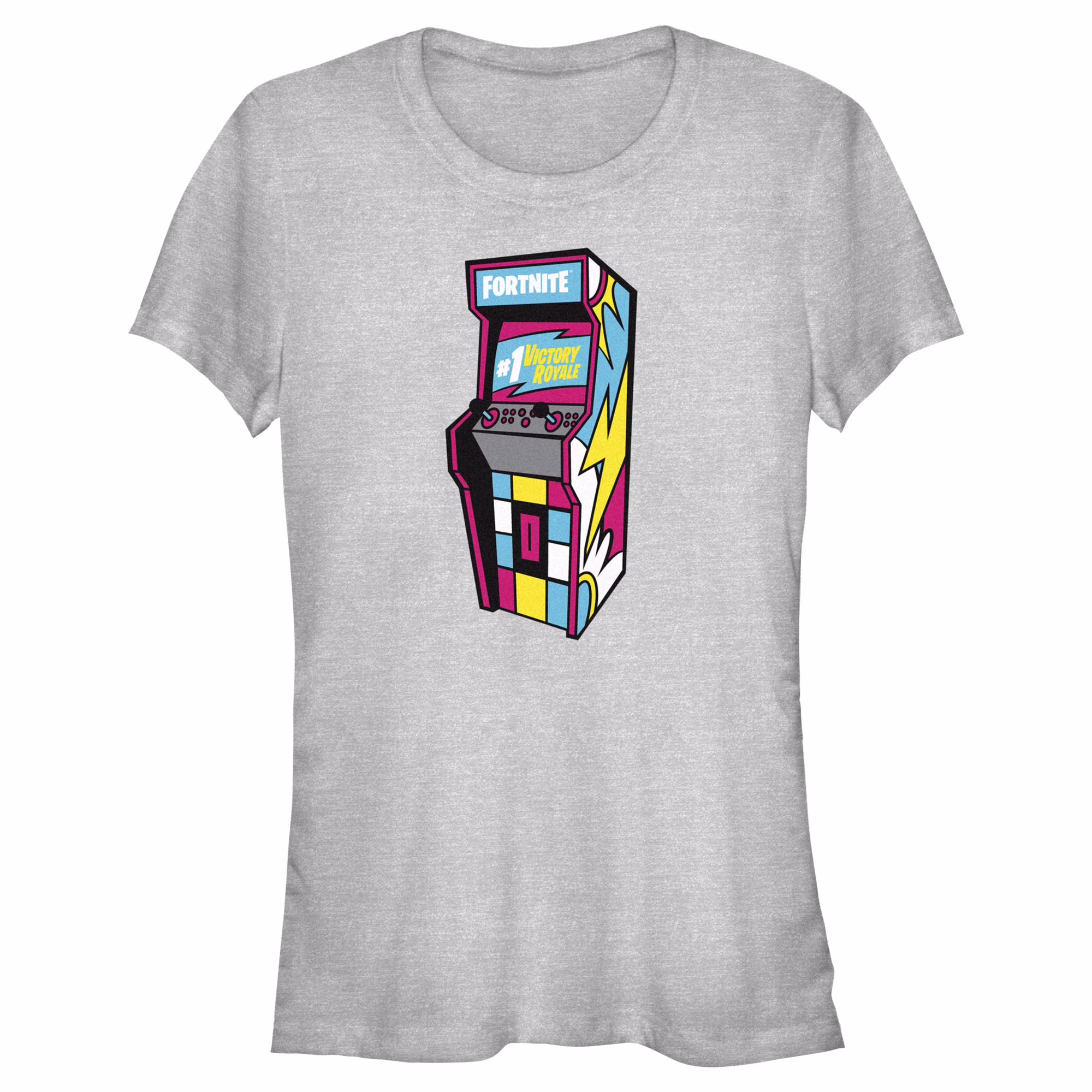 Junior's Fortnite Retro #1 Victory Royale Arcade  Graphic Tee Athletic Heather X Large