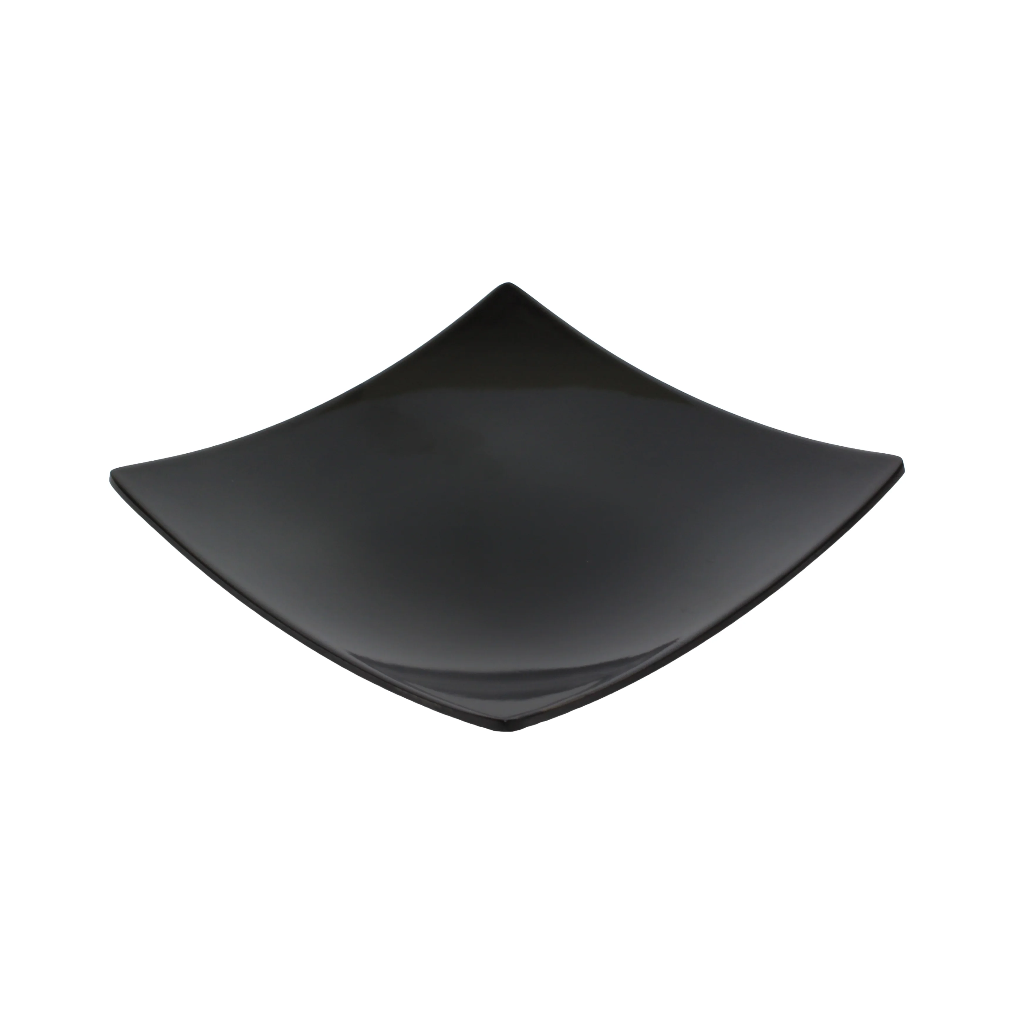 Excellante Classic Black Extra Heavy Weight Melamine Dinnerware Collection 7 3/8