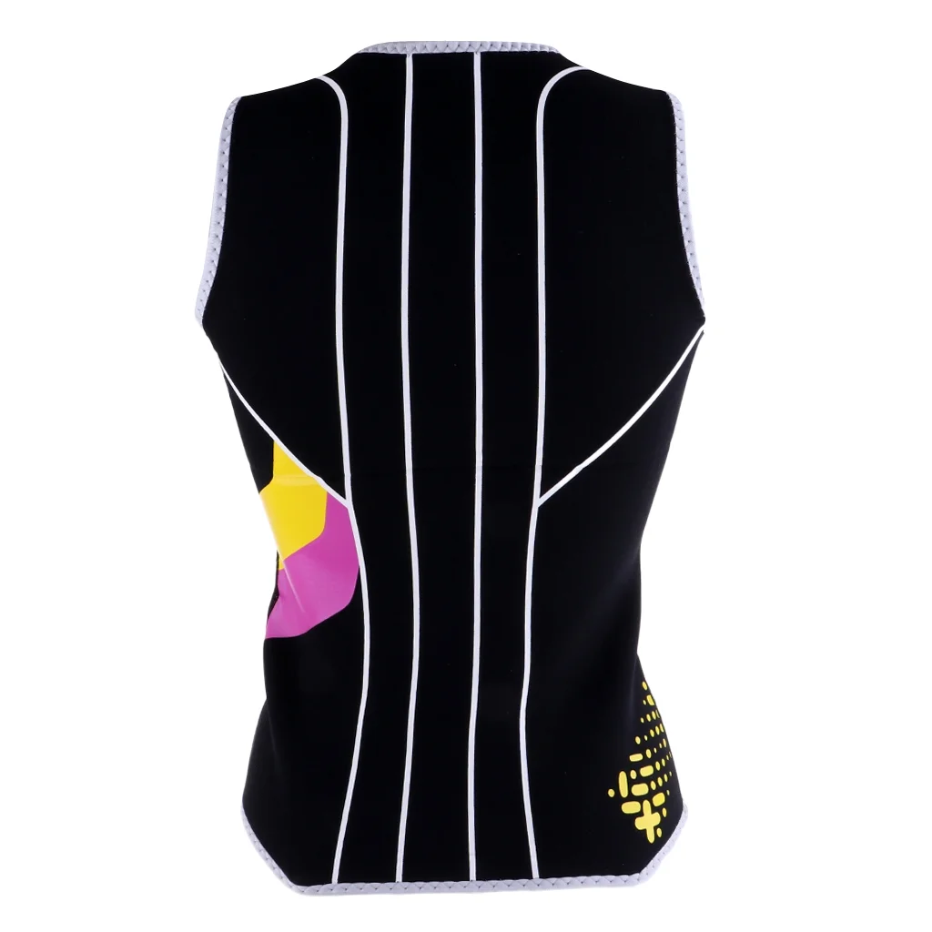 Women's 3mm Front Zip Sleeveless Wetsuit Jacket Neoprene Vest Top