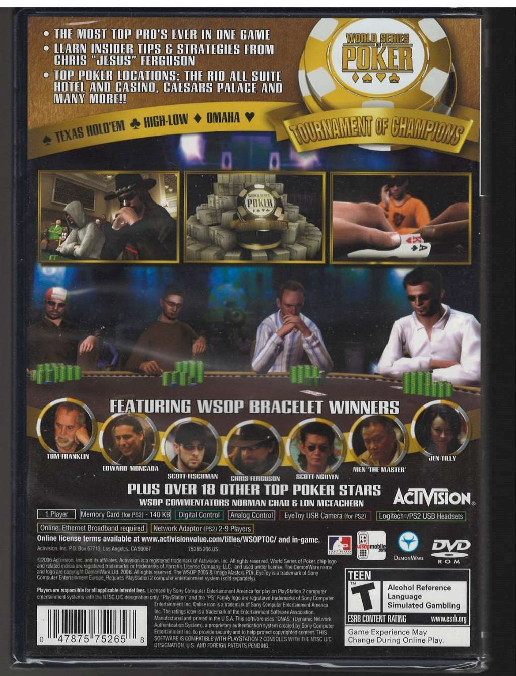 World Series of Poker: Tournament Champions PS2 (Brand New Factory Sealed US Ver-0047875752658