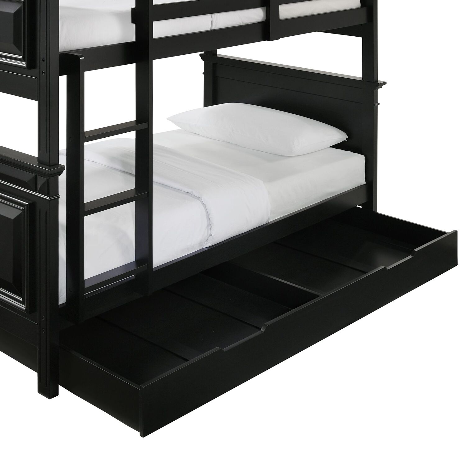 Trent Twin over Twin Bunk Bed with Trundle in Antique Black