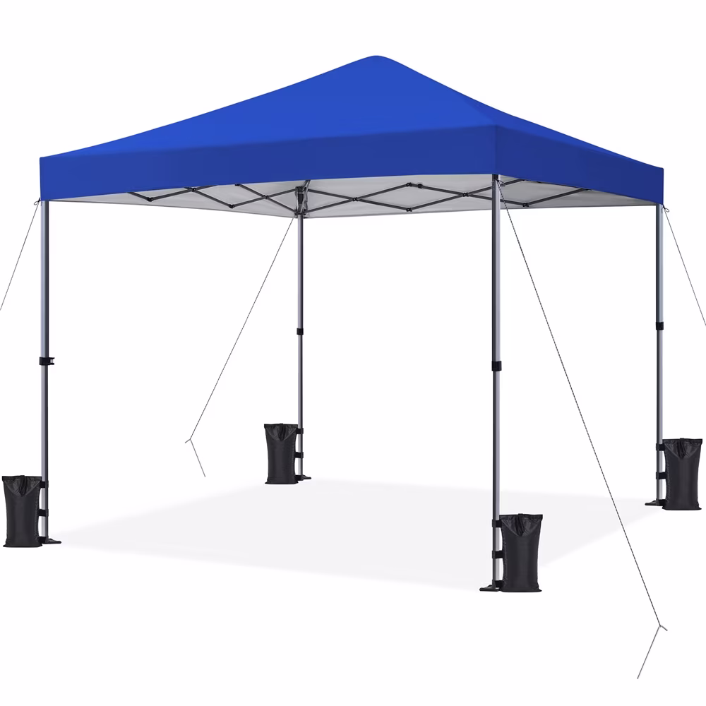 Yaheetech 8x8ft Pop-up Canopy with with One-Push-To-Lock Setup Mechanism, Blue