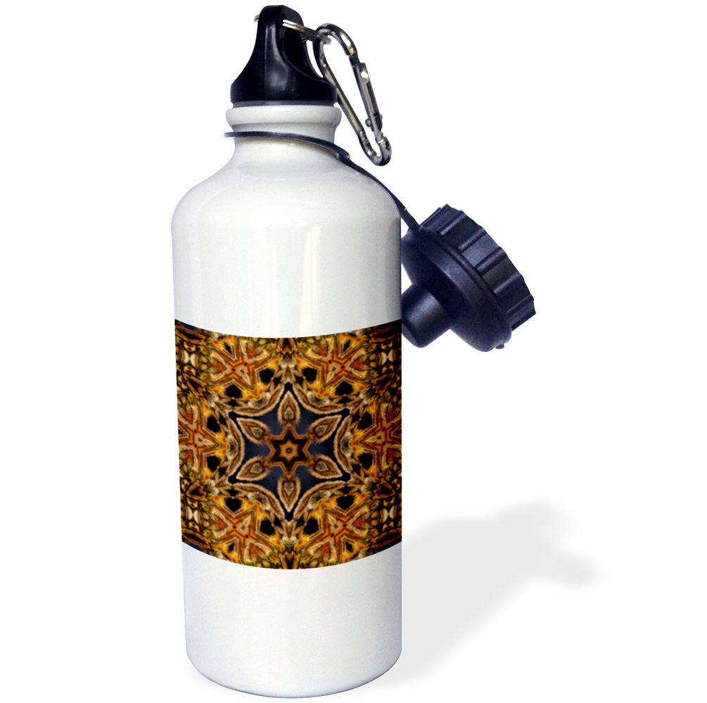 Turkish Decorative Flower Mandala 21 oz Sports Water Bottle wb-42362-1