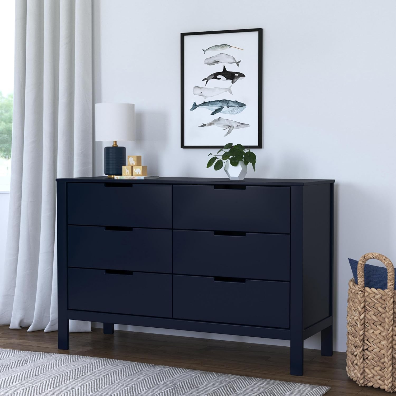 by LIHONG 6-Drawer Double Dresser,