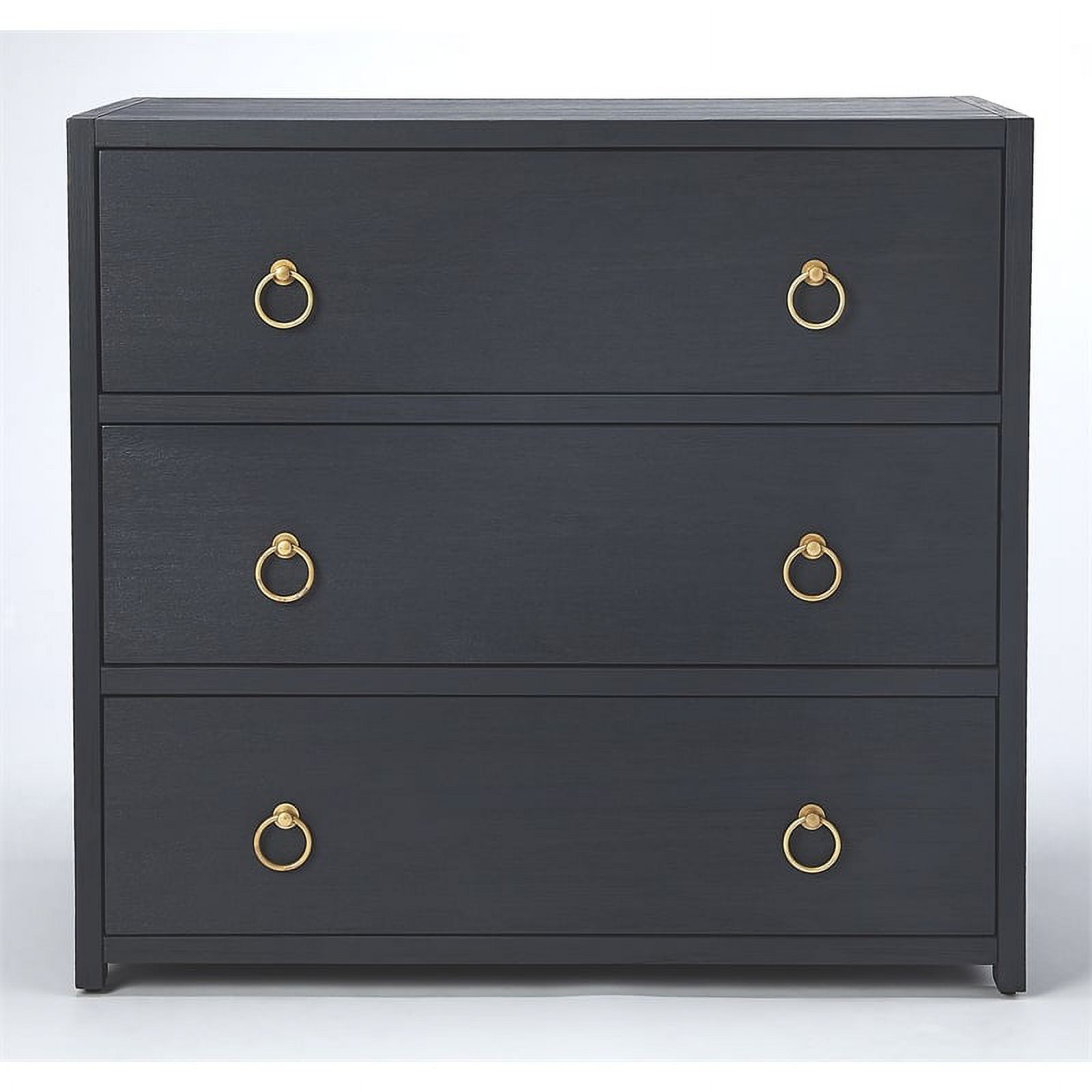 Home Square 3-Piece Set with Dresser and 2 Nightstands in Navy Blue