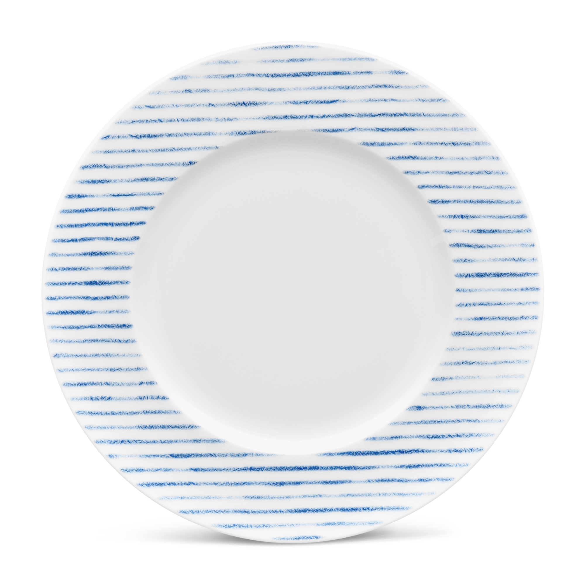 Noritake Blue Hammock Set of 4 Rim Stripe Salad Plates