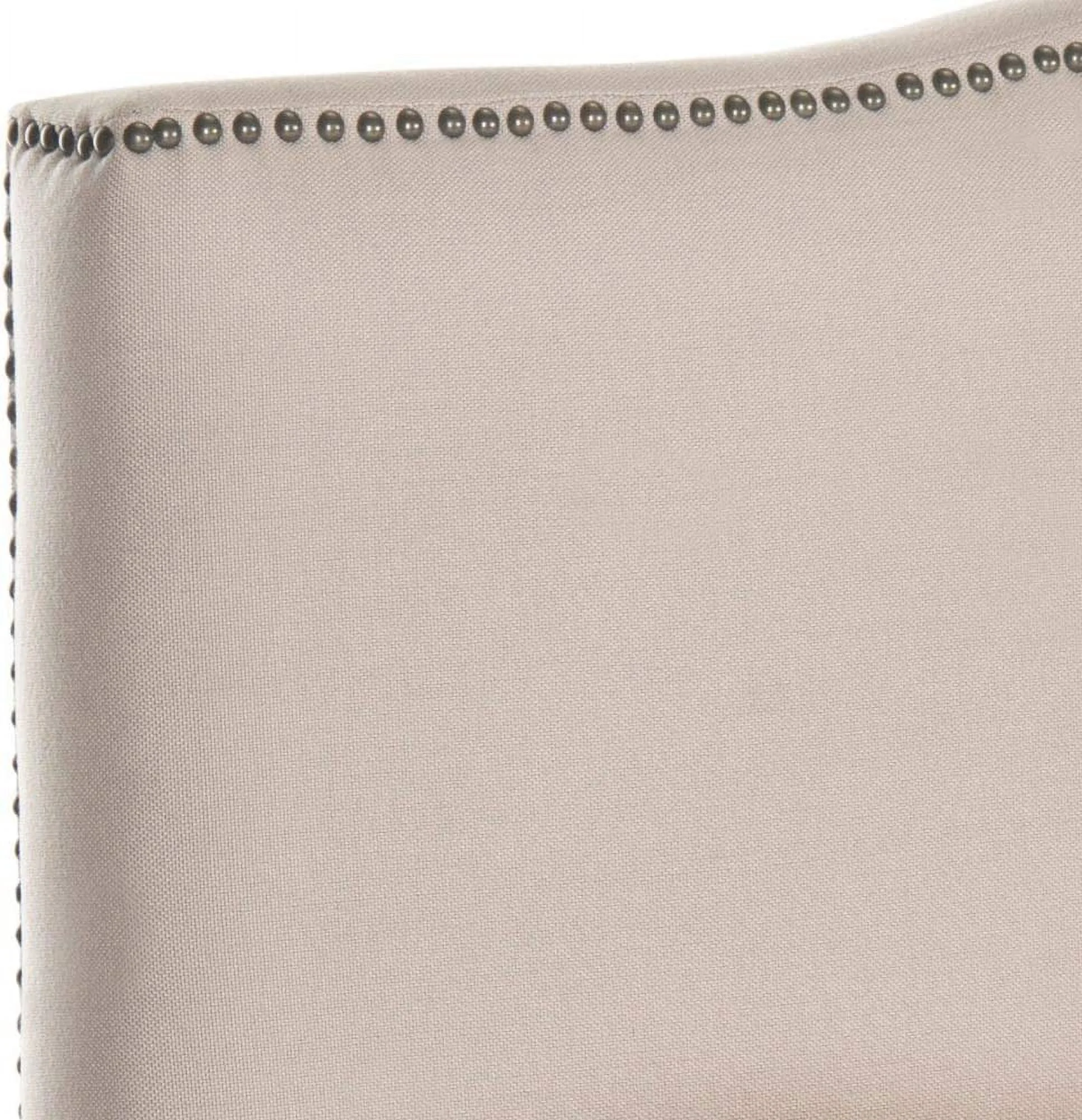 SAFAVIEH Jeneve Winged Headboard Brass Nail Head Taupe Full