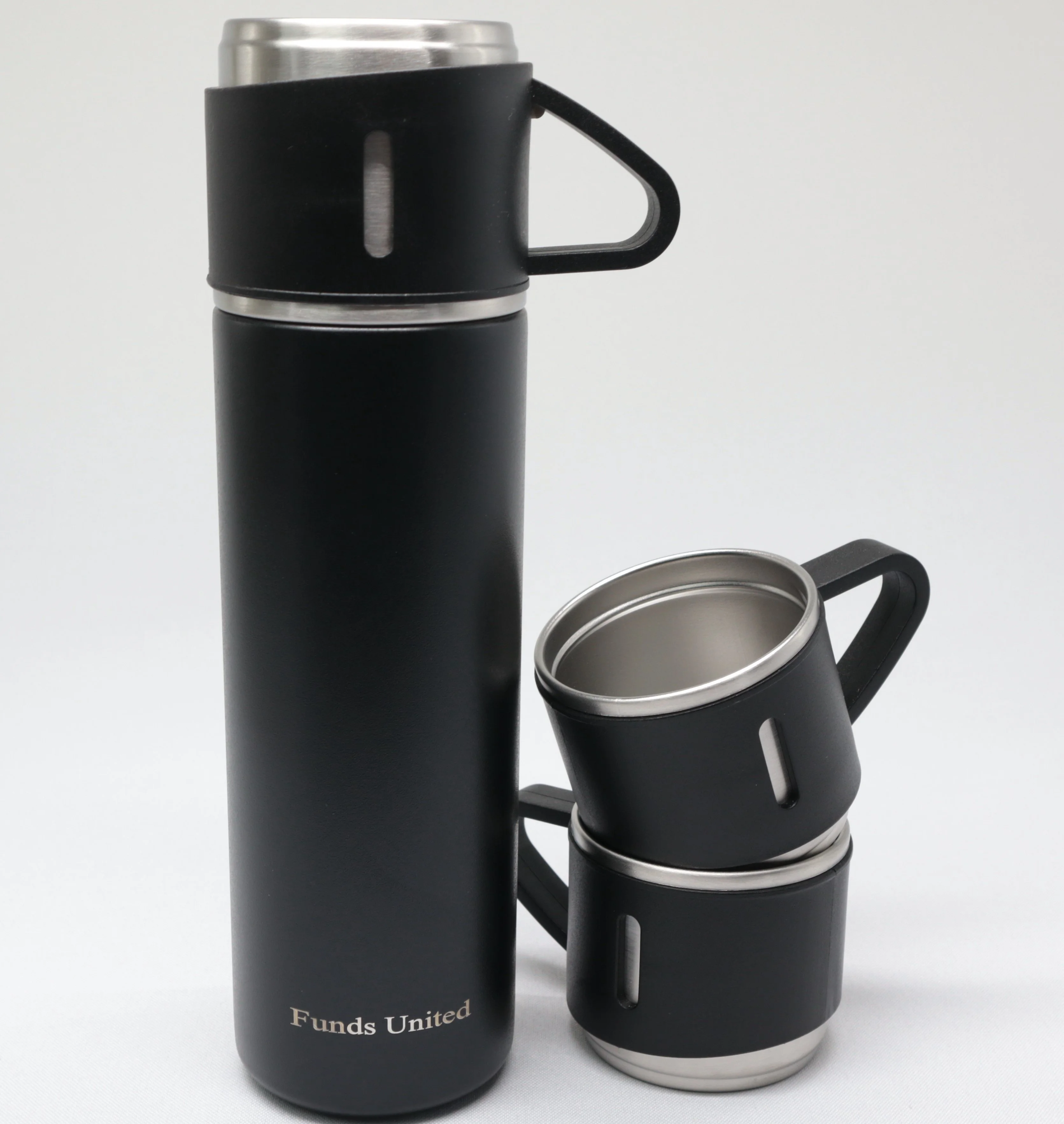 Black Vacuum Sealed Thermos Gift Set