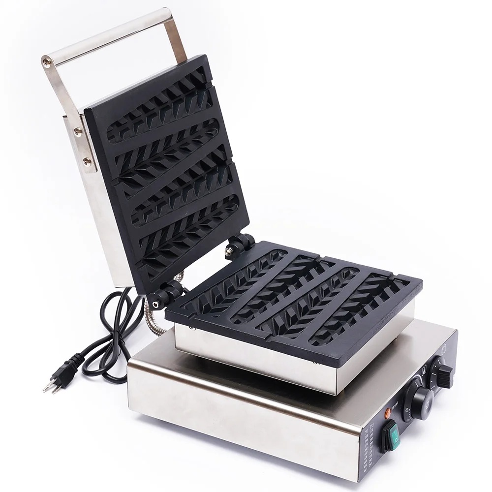 ANQIDI 1750W Commercial Electric 4 Stick Waffle Maker Machine Nonstick Waffle Baking Tool w/Timer