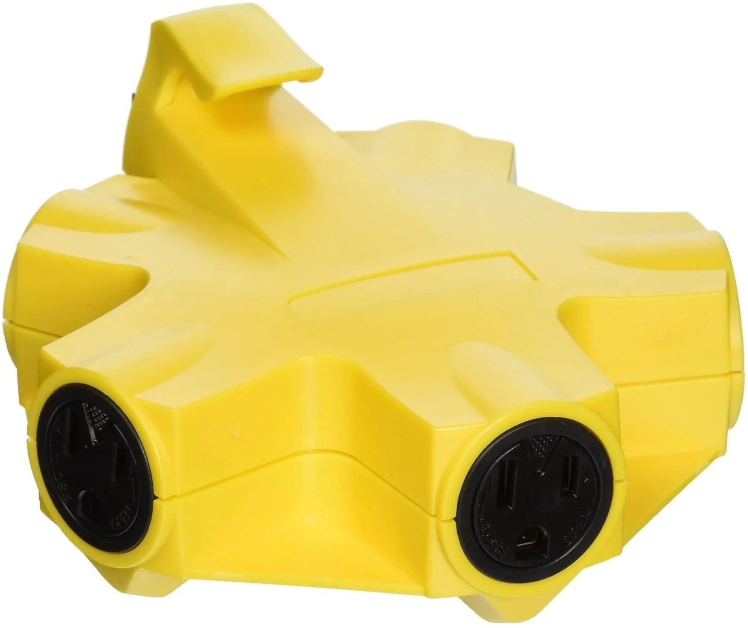 3 Pack Coleman Cable 827362 5 Outlet Adapter with Cord Locks - Yellow3
