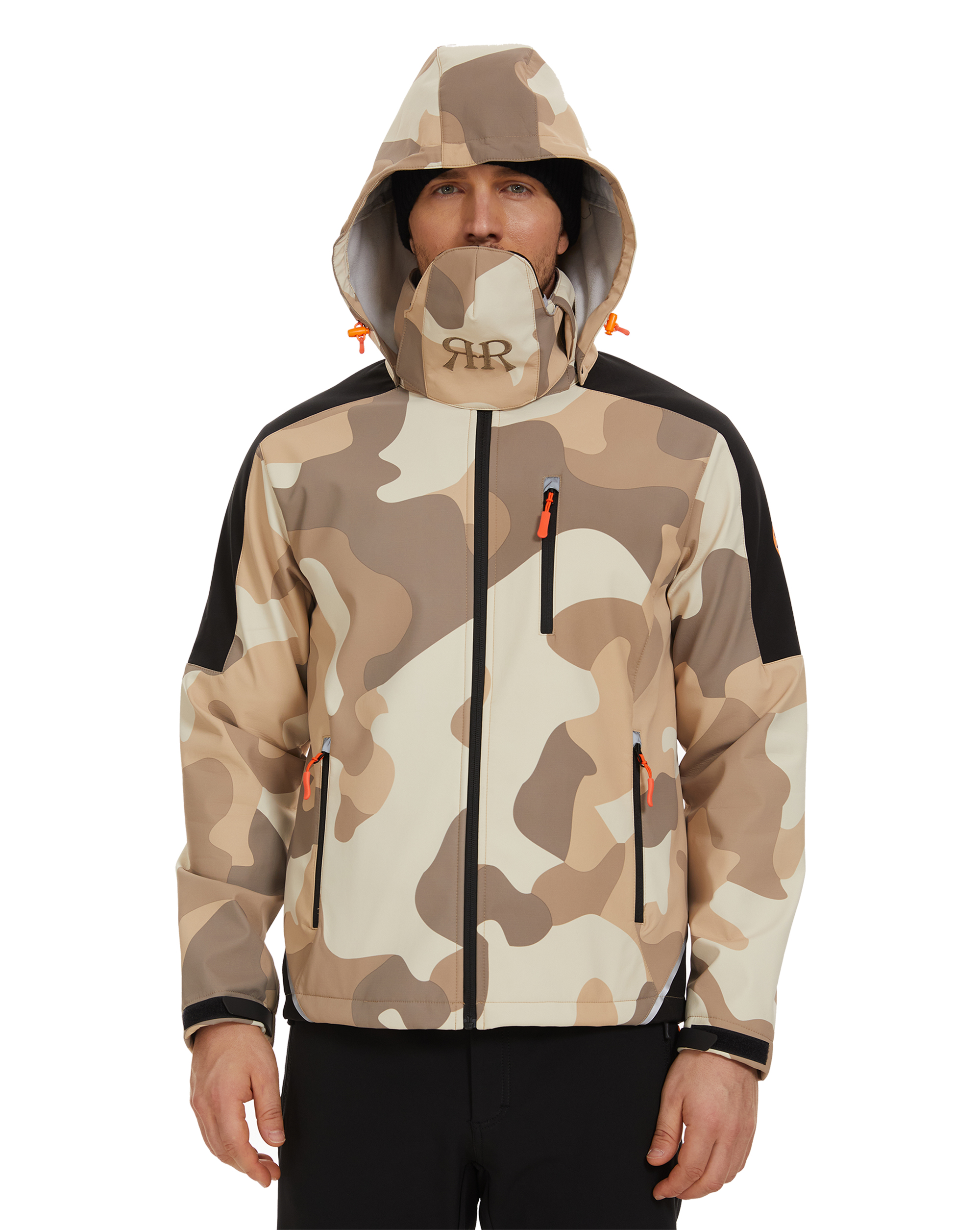 Men's Tactical Fleece Lined Mid Layer Jacket Thermal - Camo
