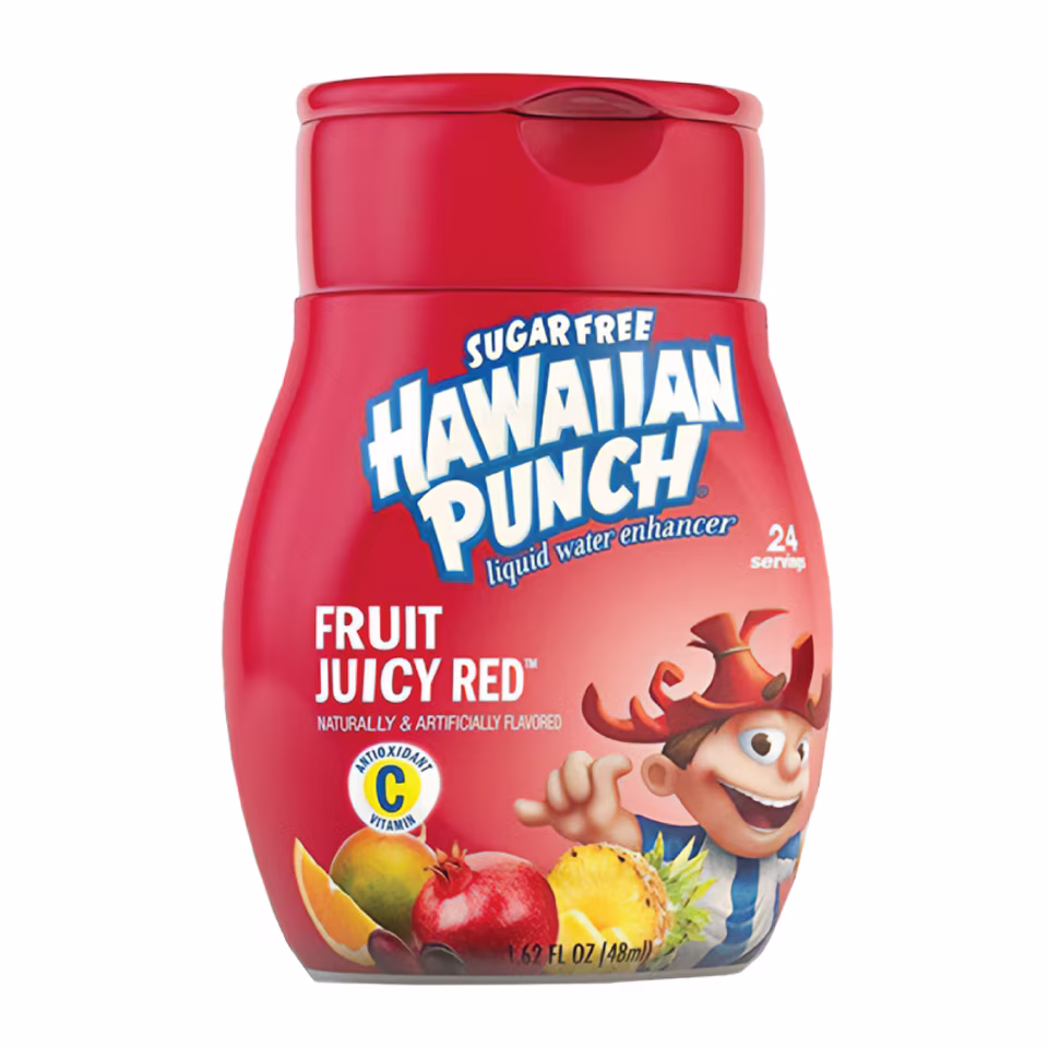 Hawaiian Punch Fruit Juicy Red  Liquid Water Enhancer | 1.62oz 48ml | 6 Bottles