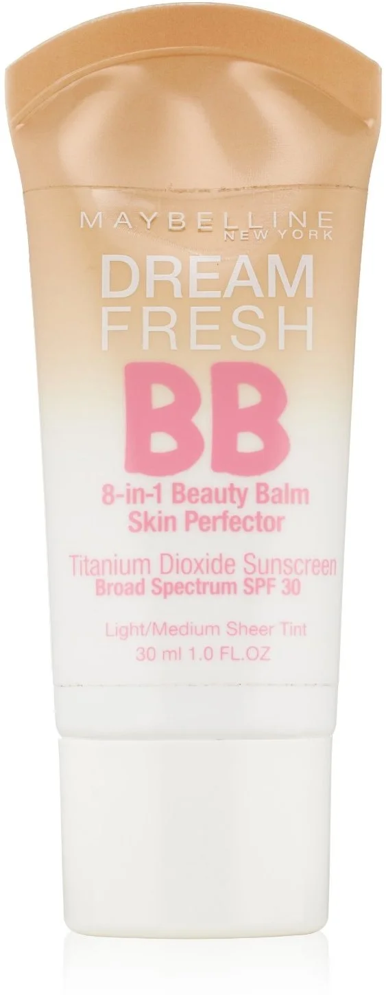 Maybelline Dream Fresh BB 8-in-1 Beauty Balm Skin Perfector SPF 30, Light/Medium, 1 oz (Pack of 6)