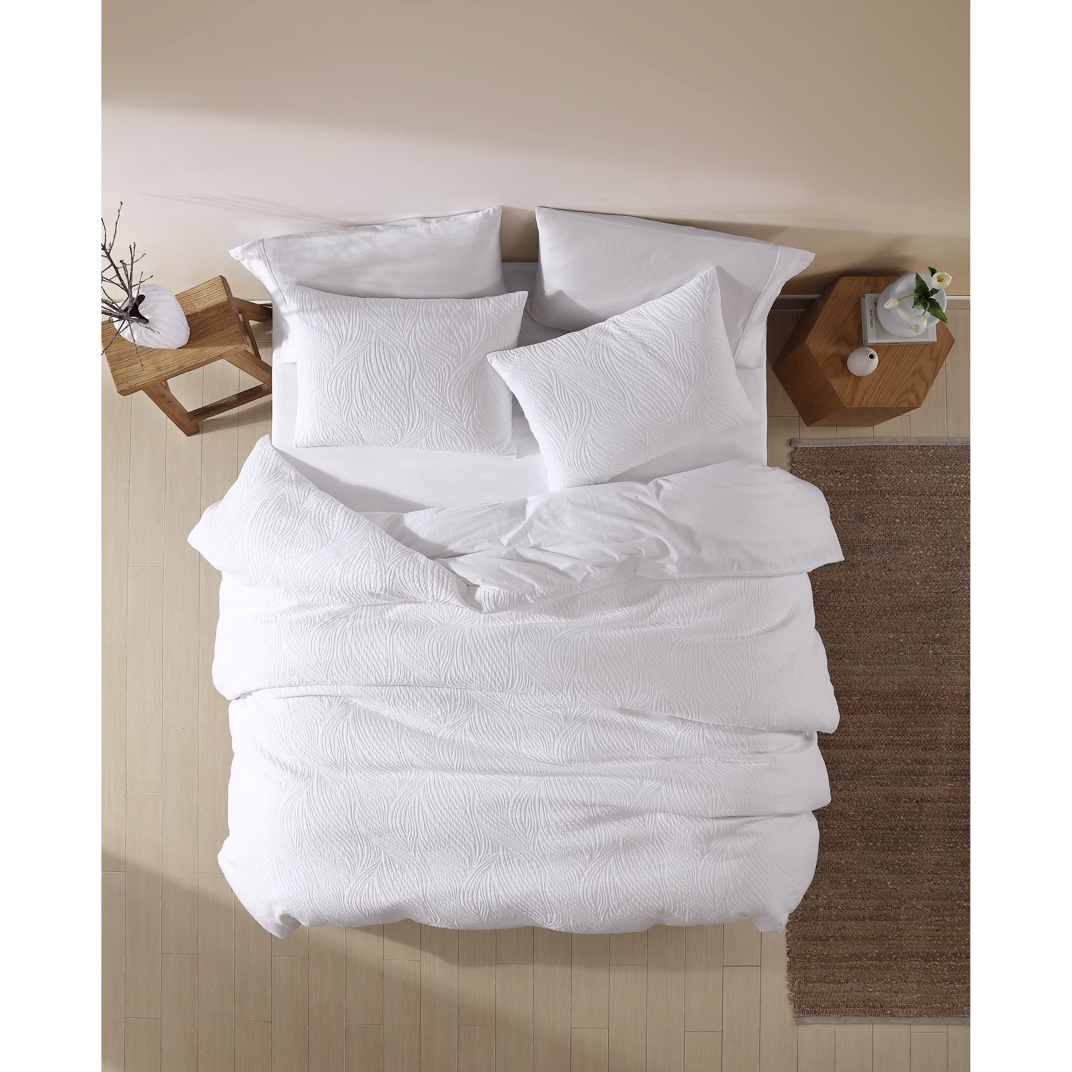 Walsh Matelasse 3 pc Queen Comforter Set White Riverbrook Home Walsh Matelasse 3 Piece Comforter Set White White - Queen - 3 Piece