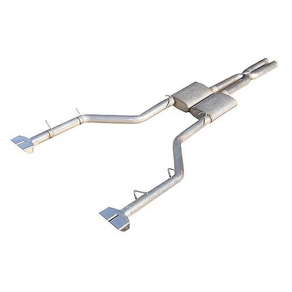 Pypes SMC20S Street Pro Cat-Back Exhaust X-Pipe System 2-1/2 in Diameter - Dual Tips - Stainless