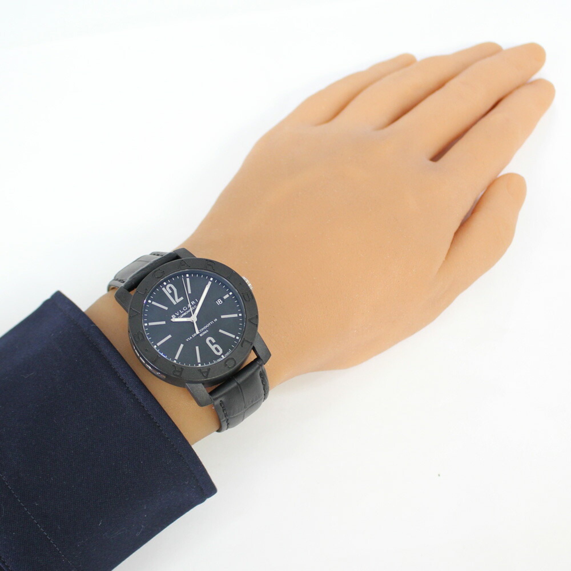 Pre-Owned Bvlgari BVLGARI carbon watch BB40CL self-winding men's (Good)